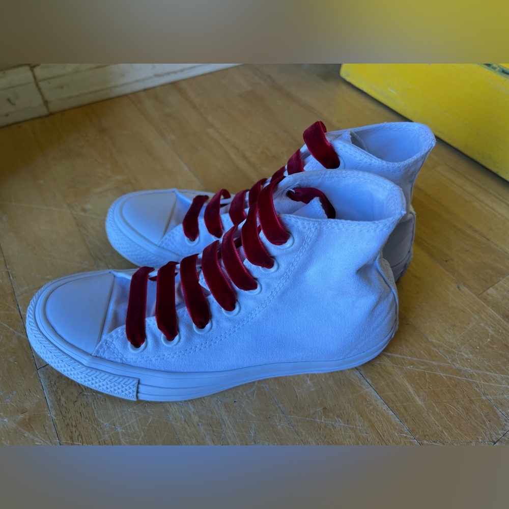 Converse All Star White High-Tops - Picture 3 of 16